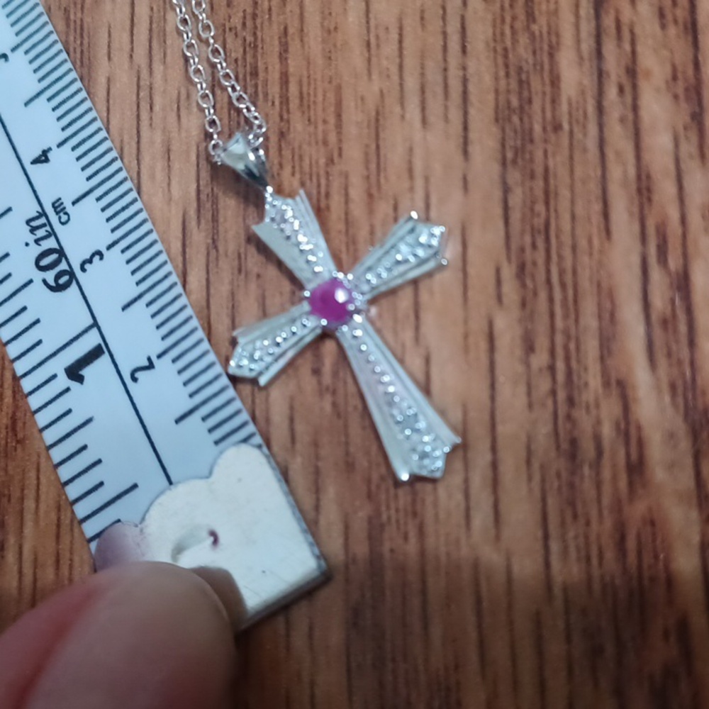 Colleen Lopez Cross Necklace NIB 18" - Picture 7 of 7